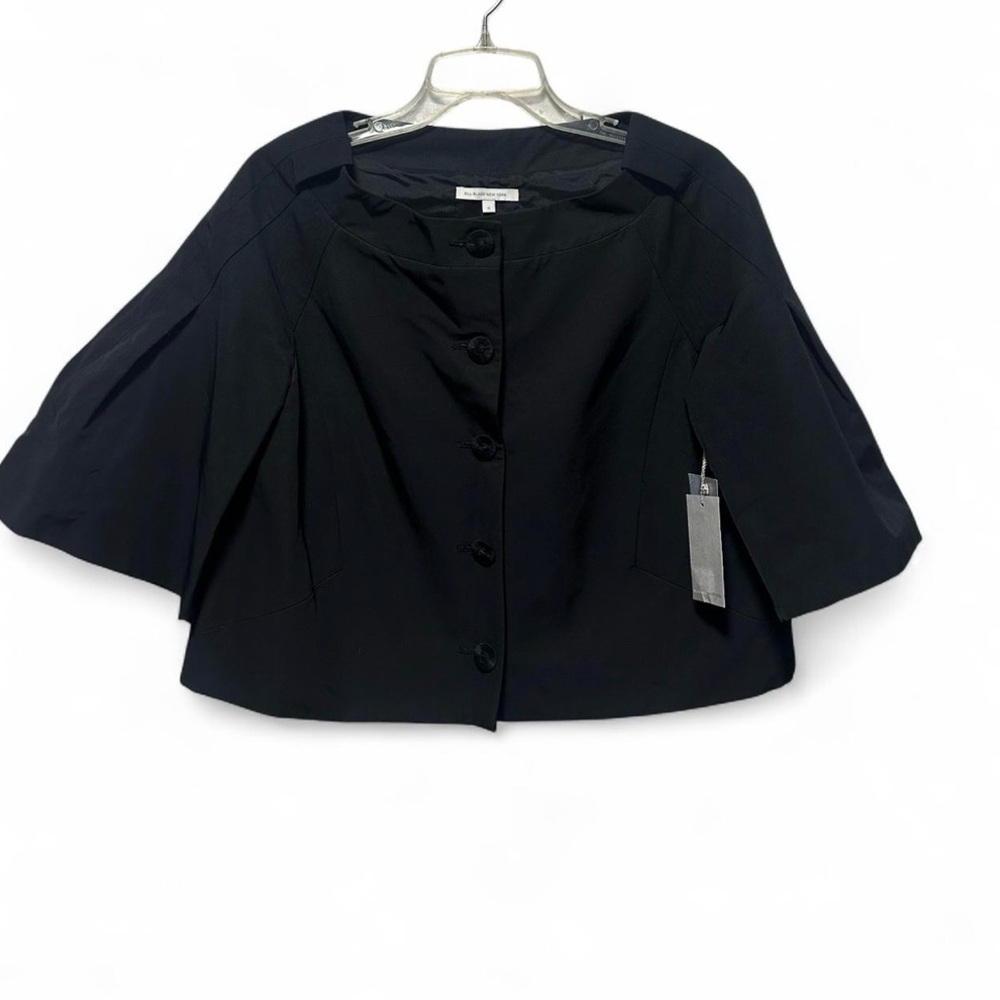 Bill Blass Black Button-Up Blouse